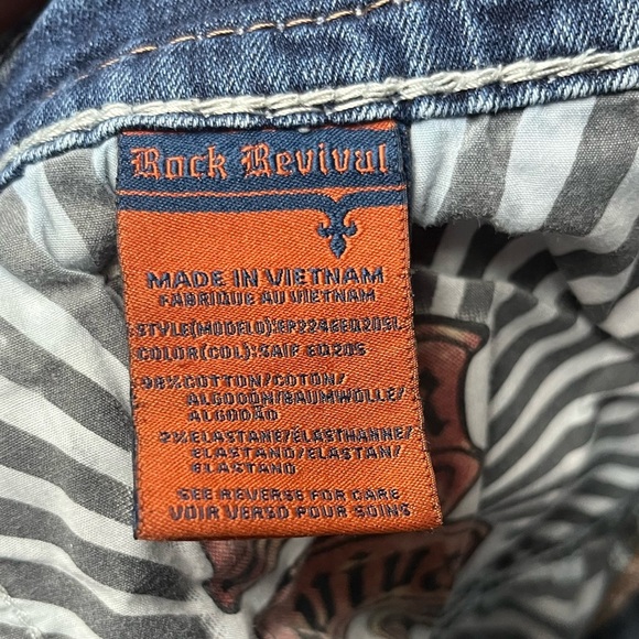 Rock Revival Blue Relaxed Jeans Classic Style. Size 44 - Picture 8 of 8